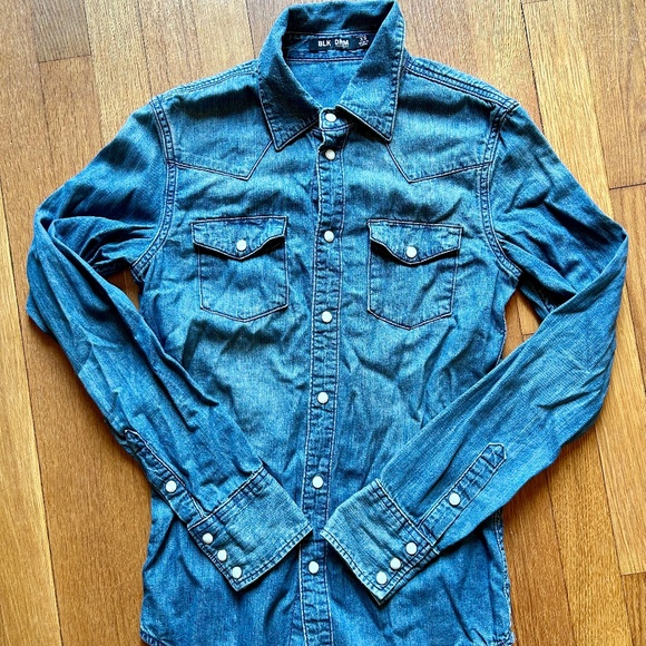 BLK DNM Jeans denim shirt in size XS - Picture 1 of 5